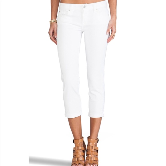 Seven7 Denim - Seven7 Skinny crop White Jeans EUC